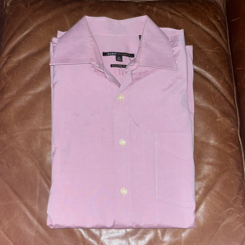 BCBG Men's Pink Button Down Shirt